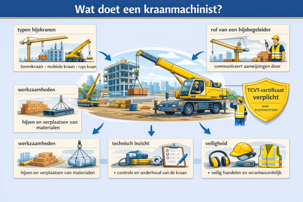 Wat doet een kraanmachinist (bouw)